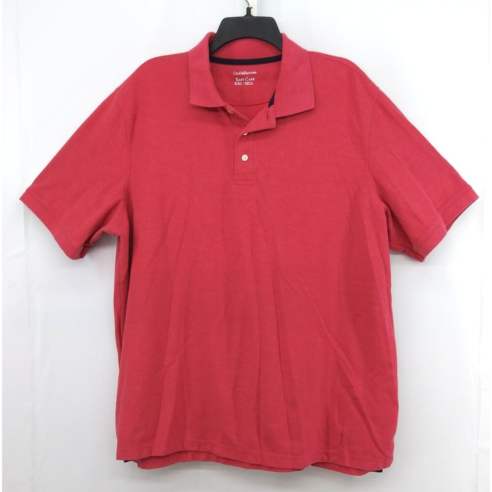 Croft & Barrow Polo Shirt Men Size XXL Red Short Sleeve Outdoor Rugby Golf